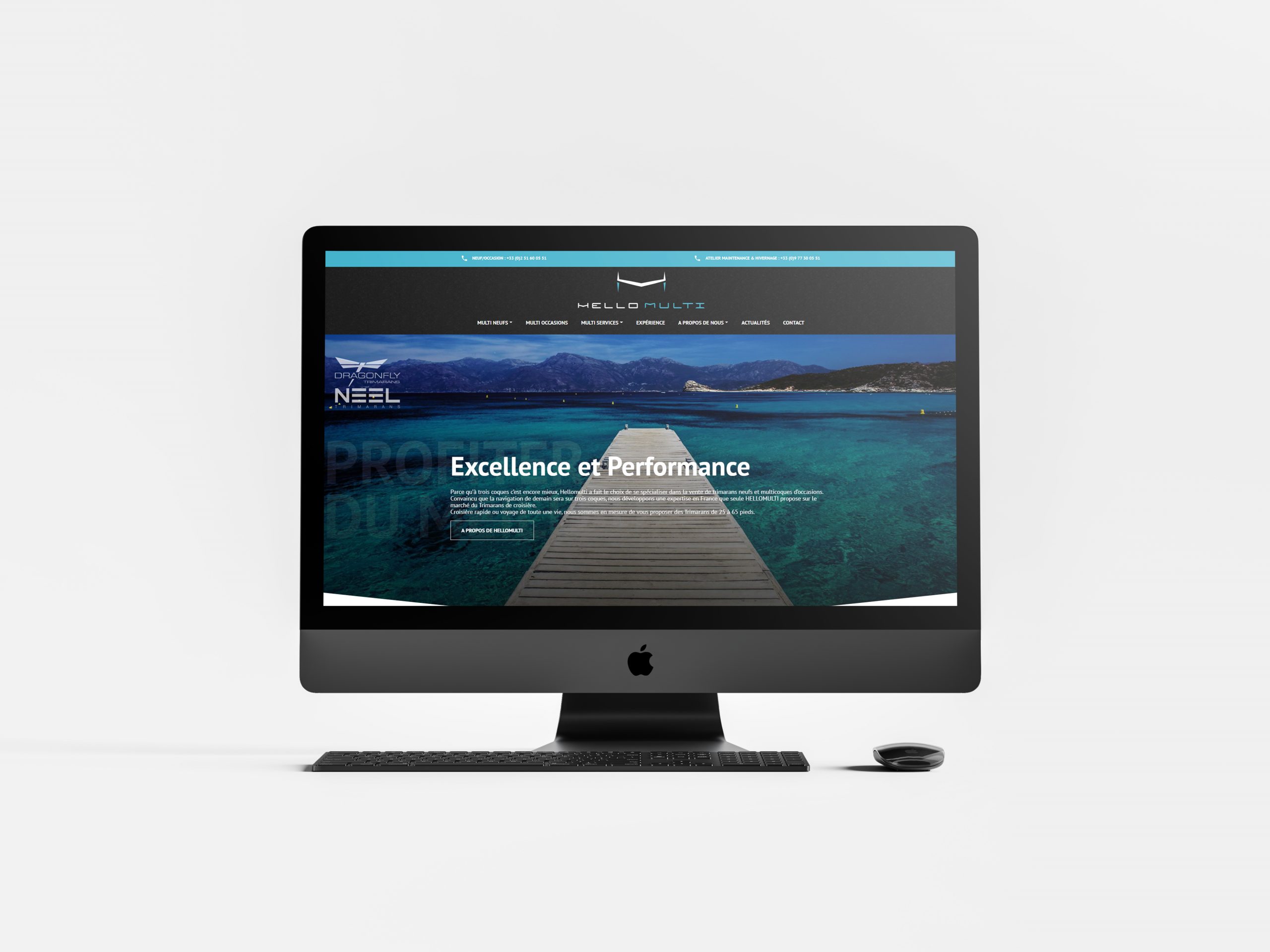 Réalisation du site Espaces piscines par l'agence web Espace Technologie à Challans 85 Vendée Réalisation du site HelloMulti par l'agence web Espace Technologie à Challans 85 Vendée